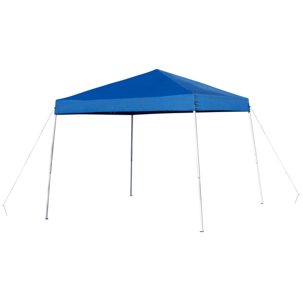 Flash Furniture Blue Canopy Tent, Folding Table and 4 Chair Set JJ-GZ88183Z-4LEL3-BLWH-GG